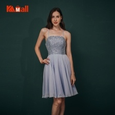 above knee dress, blue gray gown, open back evening dress, gray dress, sexy evening dress